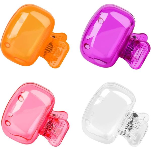 Travel Toothbrush Head Covers Protector Cap Pod Case Pro 4 Pack Plastic Clip