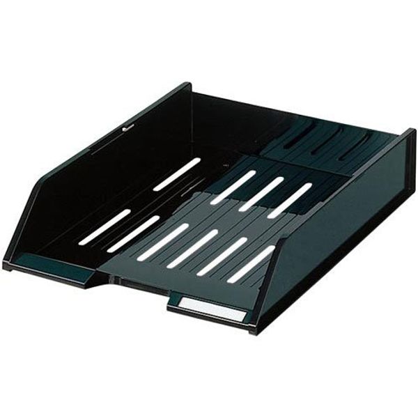 Kokuyo Stacking Tray, A4, Vertical, Black, 5 Pieces