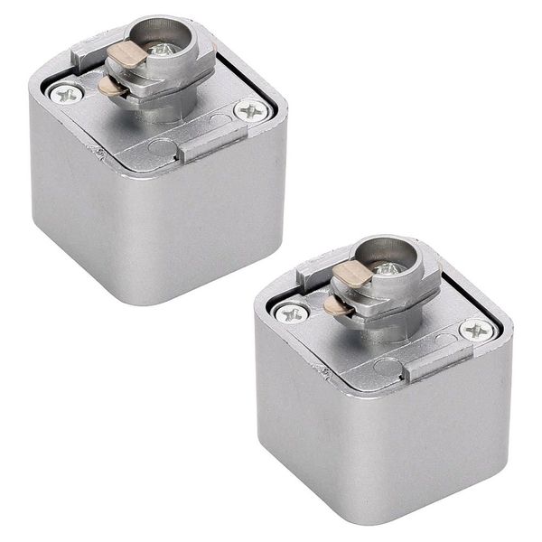 Litecraft Track Light Adapter for Single Circuit Mains Fitting - (Silver, Pack of 2)