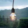 LEDSone Hanging Pendant Light, E27 Indoor/Outdoor Rainproof Lamp Holder- 2m Cable,(Black)