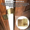 Offset Hinges for Doors 3.5 in Swing Clear Offset Door Hinge Handicap Expandable Door Hinges Bright Copper（2 pcs）