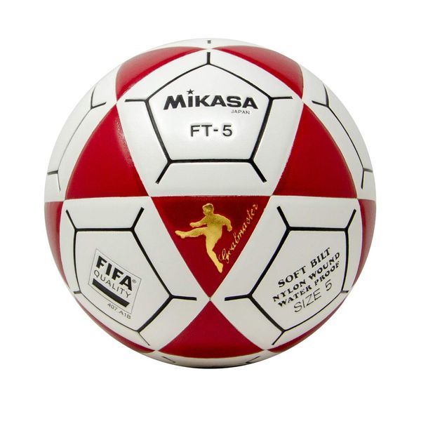 Mikasa FT5 Goal Master Soccer Ball, Red/White, Size 5