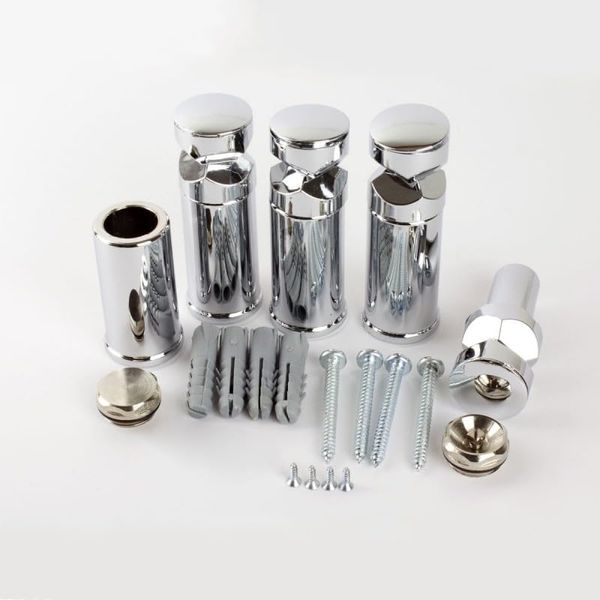 Universal Chrome Brackets For Heated Towel Rails (Suitable for Straight & Curved Models)