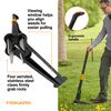 Fiskars 4-Claw Stand Up Weed Puller Tool, Gardening Hand Weeding Tool with 39" Long Ergonomic Handle with Easy-Eject Mechanism