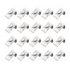 sourcing map 50Pcs Spring Turn Clip Hanger, Picture Frame Hangers Back Fasteners, Silver