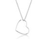 Elli necklace with heart pendant, filigree, love, in 925 sterling silver, Silver, Silver