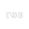 Officially Licensed Gamma Phi Beta 8" x 3" Window Decal - White