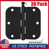(30) 3.5" Matte Black Interior Door Hinges 3-1/2" with 5/8" Radius ORB Hinge US