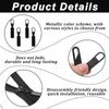 15Pcs Spare Zipper Pulls, Universal Zip Puller Replacement, Zipper Pull Replacement, Removable Zip Pulls for Purse, Clothes, Jeans, Suitcase, Luggage, Backpacks, Jackets (Black)