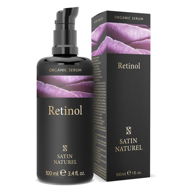 Retinol + Hyaluronic Acid + Niacinamide + Salicylic Acid Serum 100ml, ✓ Anti Wrinkle ✓ Acne Treatment ✓ Pore Minimizer - Retinol Serum for Face - Face Serum for Women by Satin Naturel