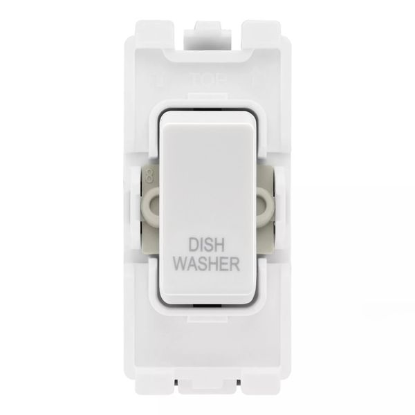 BG RRDWW White 20A DP Appliance Grid Switch Labelled Dish Washer