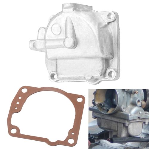 Upgraded Zinc Material 433000 766418 Float Chamber Carburetor Bowl & 335070 Gasket Float for Johnson Evinrude 90-100-105-115-135-150-175Hp Fits 60 Degree V4 V6 Engines