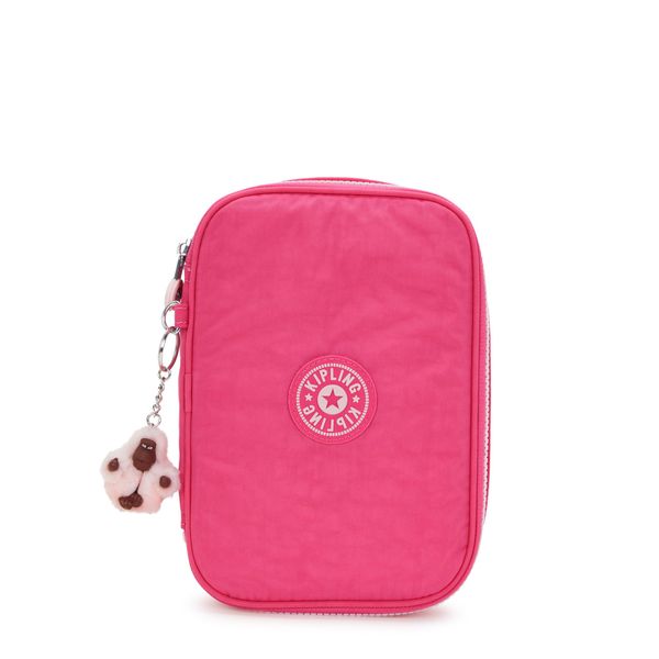 Kipling 100 PENS Large pencase, Pouches, Cases, Happy Pink C (Pink)