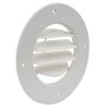 RV 6.5" Fully Adjustable Louver Rotational Ceiling Vent for 4-5/8" Ducts White
