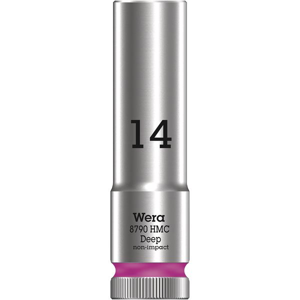 Wera 05004554001 8790 HMC Deep Socket, Pink, 14.0 mm