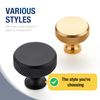 JOY DECOR 10 Pack Matte Black Kitchen Cabinet Hardware Knobs Round Solid Knurled Handles Single Hole Drawer Knobs for Cabinet Furniture Black Dresser Pulls