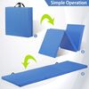 Tri-Fold Folding Panel PU Leather Gymnastics Yoga Mat Trainer Training Workout