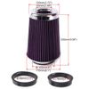 3", 3.5", 4" Inlet Long Performance High Flow Cold Air Intake Cone Dry Filter