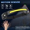 2PCS - Pro Headlamp Rechargeable 230° Wide Beam Dual Side LED with Motion Sensor