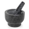 Kitchen Essentials Hand Grind Herbs and Spices Solid Marble Pestle and Mortar (Colour: Black)