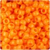 BeadTin Orange Opaque 9mm Barrel Pony Beads (500pcs)