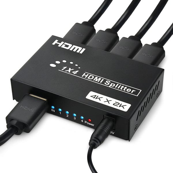 HDMI Splitter 1 in 4 Out, 4Kx2K @30Hz