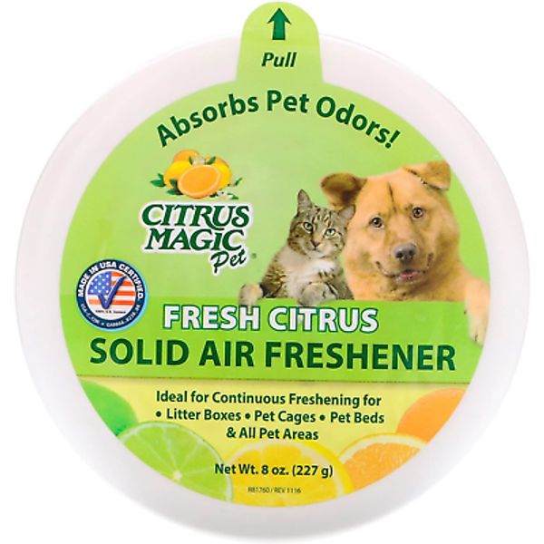 Citrus Magic Pet Odor Eliminator Solid Air Freshener, Fresh Citrus, 8-Ounce,...