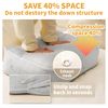 Ultra Space Saving Self Compression Organizer, Storage Bags with Zipper, Space Saving Storage for Comforters, Blankets, Bedding (Gray-L)