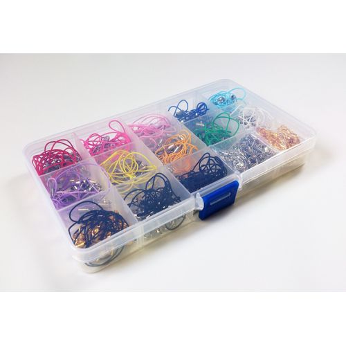 カニカン 付き 携帯 ストラップ 13色 130本 セット 収納 ケース 付き [丸カン 5mm 付属]