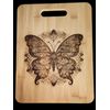 Bamboo Cutting Board Laser Engraved Butterfly 12x9x3/8