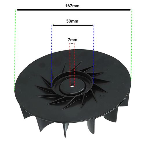 Spares2go Impeller Fan compatible with Stihl BG56 BG86 SH56 SH86 Vacuum Blower