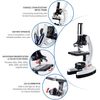 52pc 120X-1200X Starter Compound Microscope Portable Science Kit for Kids School