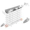 4pcs Hold Down Bracket for 2" Blinds Bottom Rail Hold Clips Clear Plastic with Install Screws