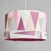 Litecraft Light Shade Scandi 40cm Geometric Easy Fit Lampshade - Multi Coloured