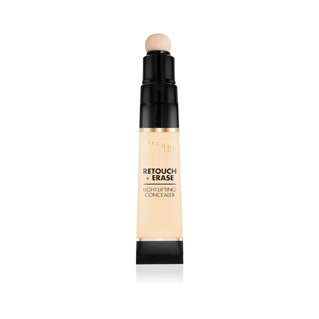 Milani Retouch + Erase Light-Lifting Concealer - Fair (0.24 Ounce) Cruelty-Free Liquid Concealer with Cushion Applicator Tip to Cover Dark Circles, Blemishes & Skin Imperfections