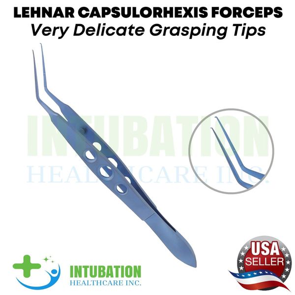 Capsulorhexis Forceps Lehner Intraocular Micro Tweezers Ophthalmic Instruments