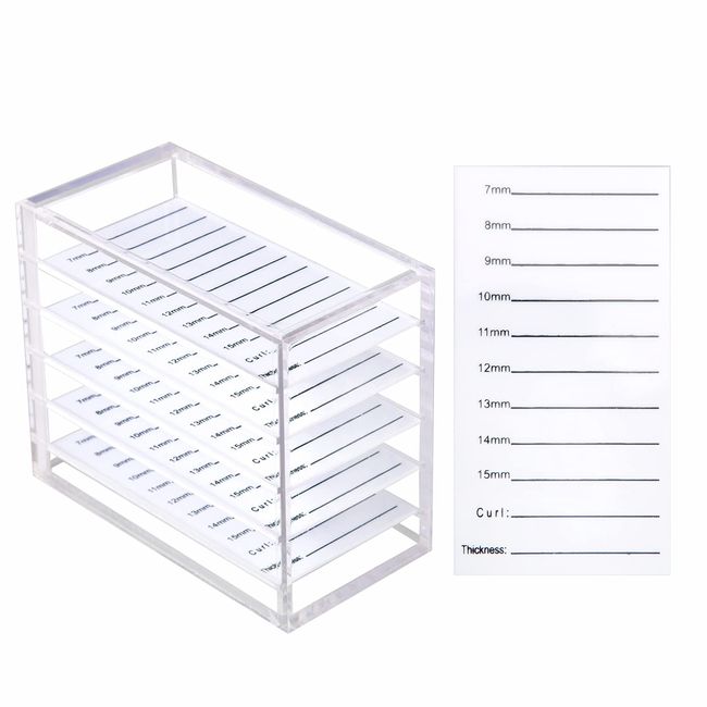 Parieo 1 Pack Acrylic Eyelash Pallet 5 Layers Eyelash Extension Storage Box Eyelashes Glue Pallet Holders Eyelash Display Storage Container Organizer