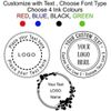 Ideal 400R Custom Name & Initials Stamp - Custom Self Inking Stamp -RED