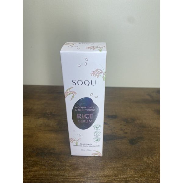 Soqu Moisturizing & Brightening Rice Serum Hyaluronic Acid 50ml/1.7 Fl.Oz New