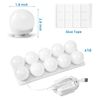 Make Up Mirror Lights 10 LED Bulbs Kit Vanity Mirror Light Dimmable Lamp