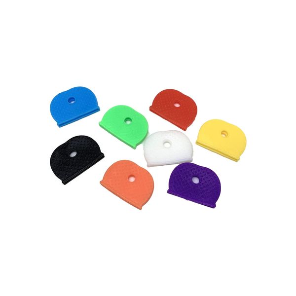 wumio Silicone Key Cover, Set of 8 Colors, Key Cap, Color Identification, Organization, Marking, Key Cover, Attachment, Color-coding, Key Cap, Rubberized Key Number, Concealment, Security Prevention,