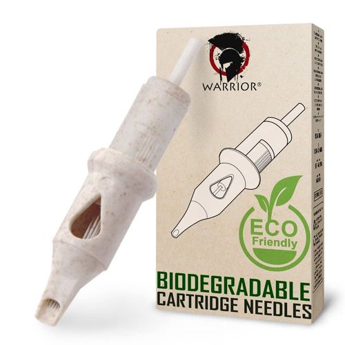 Biodegradabile Cartucce Aghi per Tatuaggi WARRIOR Eco Friendly Tattoo Needle Cartridge Big Magnum 20 pezzi in Acciaio Chirurgico Giapponese Usa e Getta Trucco Permanente PMU(0.30mm-1009M1)