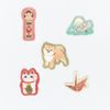 Nuby Flake Seal Specialty | 5 Patterns 25 Sheets Slit Stickers Gold Foil