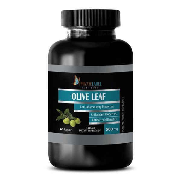 100% Pure Olive Leaf - OLIVE LEAF EXTRACT 500mg - Lower Blood Pressure - 1 Bot