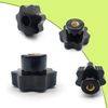 10 Pcs M8 Star Head Clamping Knobs, Black Plastic, Grip Handle for Woodworking & Machine Tools