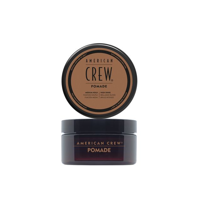 American Crew Pomade with Medium Hold & High Shine, Gifts For Men, For Shape & Control (85g) Water-based Pomade, Hair Styling for Men