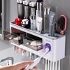 automatic toothpaste dispenser toothbrush holder