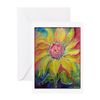 CafePress Sunflower, Cheerful, Bright, Folded Greeting Card Matte