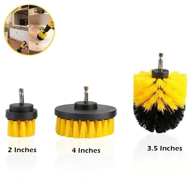 3pcs Drill Brushes Power Scrubber Cleaning Brush Grout Drill Brush Set Cleaning  Brushes Tool Kit Power Brush Drill Attachment Bathroom Surfaces Tub,  Shower, Floor, Kitchen, Car, Tile and Grout All Purpose Power