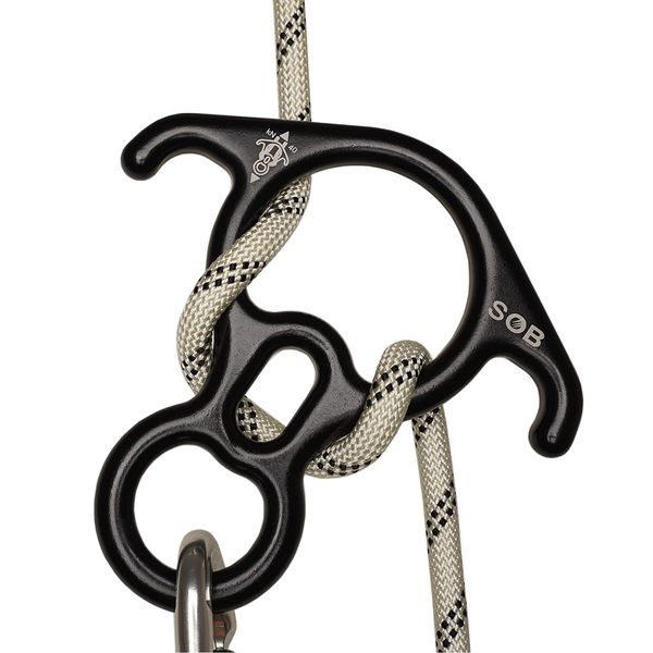 SOB Rescue Figure 8 Descender Belaying 40KN Bent Ear Belay Device Rock Climbing Rappelling Gear Aluminum Magnesium Alloy